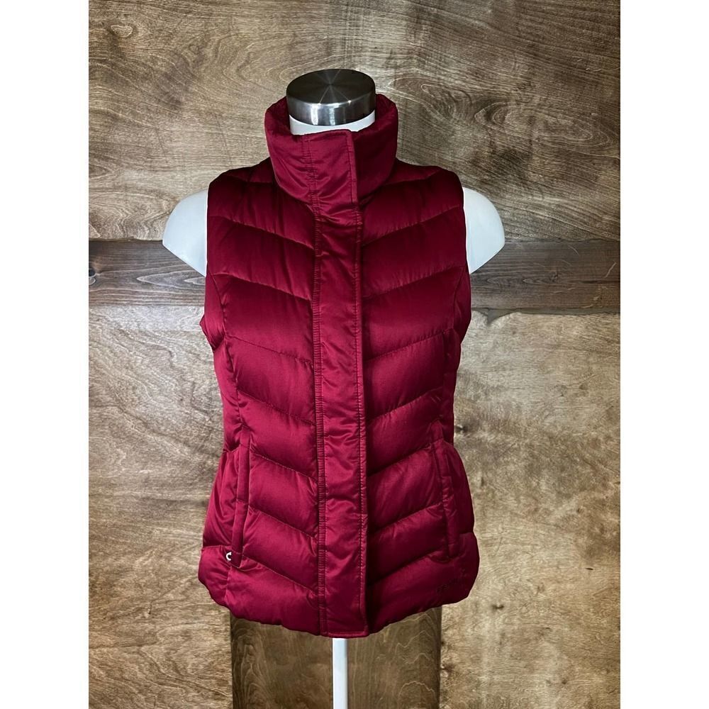 Puffer Vest Quilted Sleeveless Jacket Burgundy‎ Casual Layering